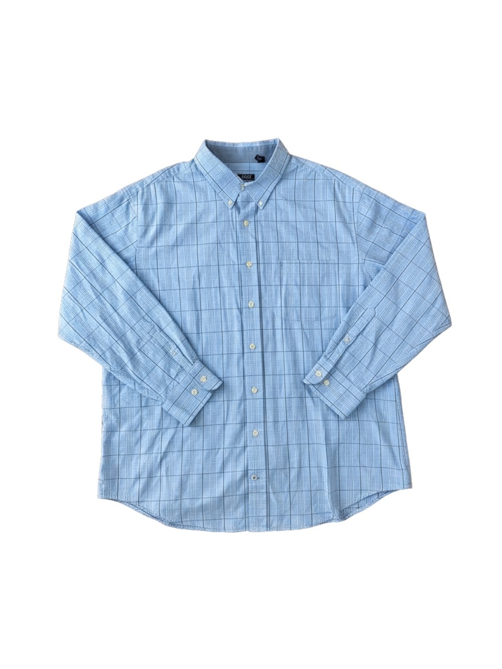 Izod Men's Blue Striped-Patterned Button-Down Shirt (2XL)